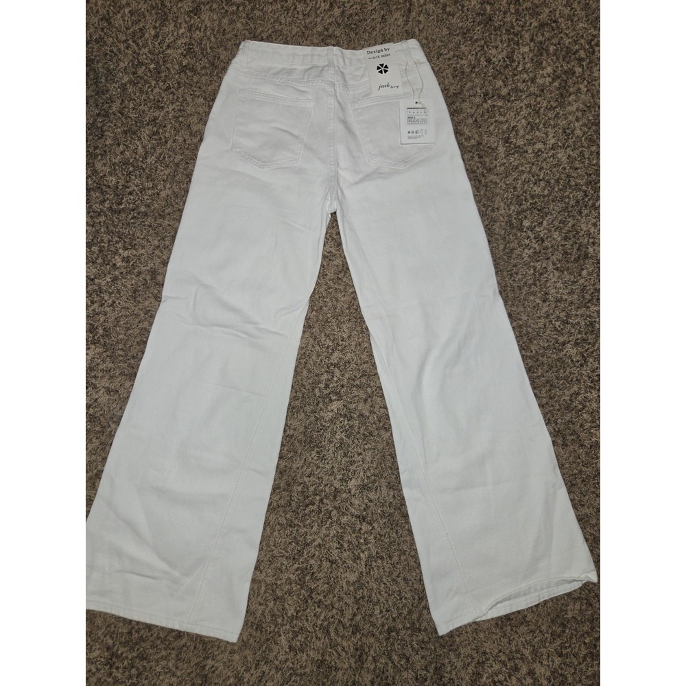 NWT Women's White Wide-Leg Jeans Size 30x33.5 Summer Preppy - Picture 5 of 15